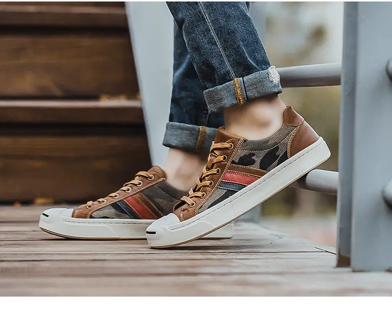 SERENE Brand 2018 Fashion Mens Shoes Fabric Mesh Leather Canvas Casual Sneakers Rubber Footwear High Top Lace-Up Black Shoe Men (12)