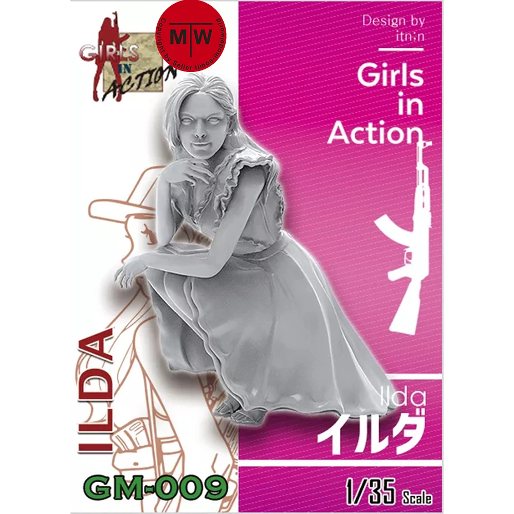 

ZLPLA Genuine 1/35 Scale Resin Figure ILDA Girls in Action Assembly Model Kit Unpainted GM-009