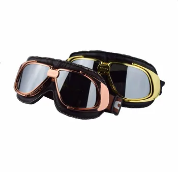 

Motorcycle Goggles Gafas Motocicleta Cycling Glasses Vintage UV protection Lunette Motocross Adult Retro Copper Steampunk Helmet