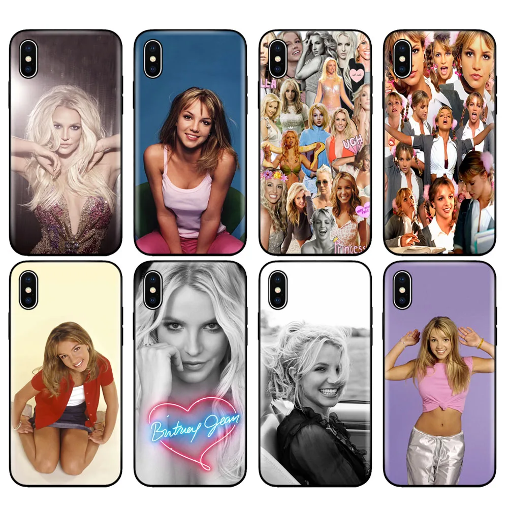 Черный чехол из ТПУ для iphone 5 5s SE 2020 6 6s 7 8 plus x 10 силиконовый XR XS 11 pro MAX Britney
