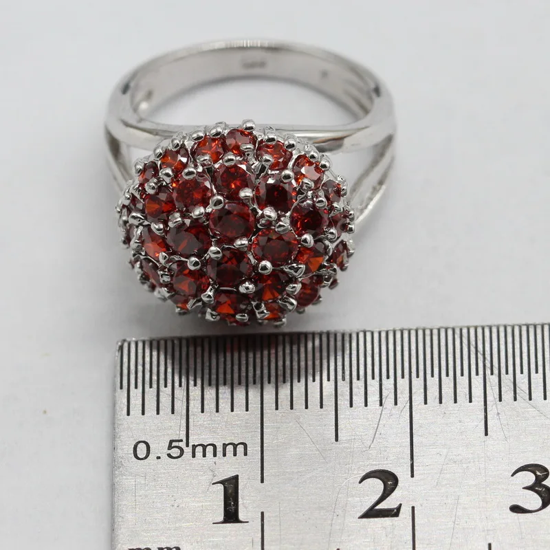 Классические полудрагоценные кольца из Красного камня, 925 пробы, серебряные кольца для женщин, годовщина жены, подарок, кольцо, Коробка