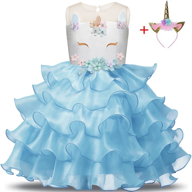 

Princess Kids Party Dress for Girls Unicorn Dress Birthday Wedding Party Tulle Dresses For Girls Vestidos fantasia infantil