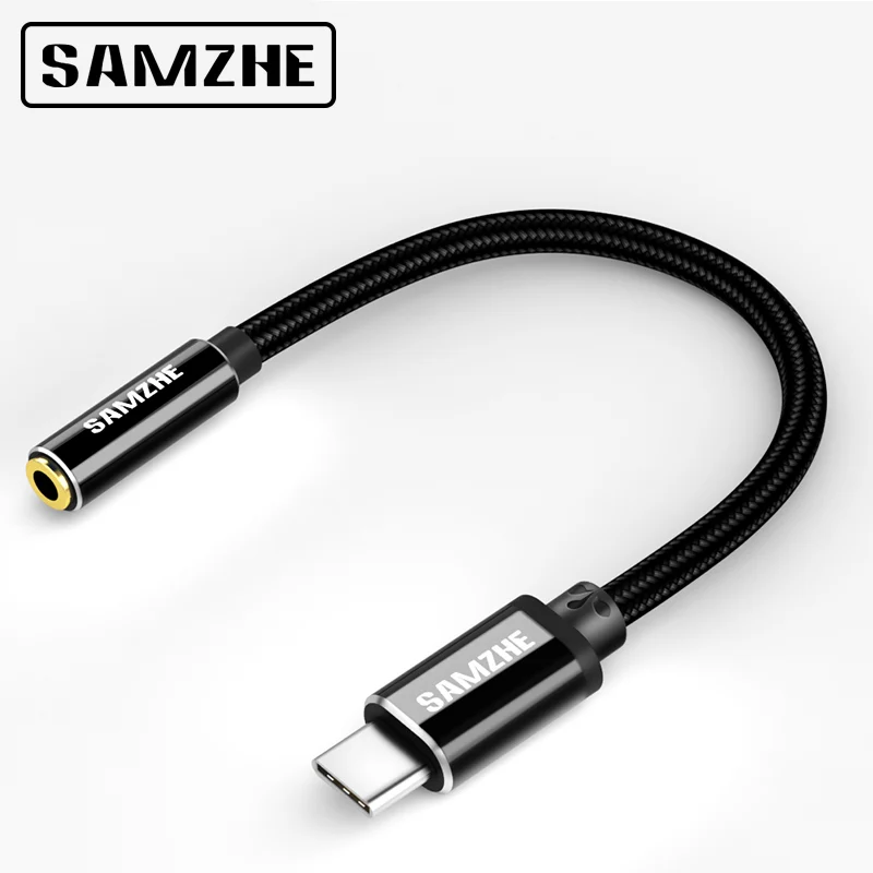 

SAMZHE Type C to 3.5 Jack Earphone Cable USB C to 3.5mm AUX Headphones Adapter For Huawei mate 10 P20 pro Xiaomi Mi 6 8 Nubia