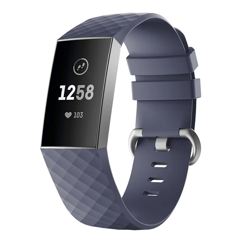 Мягкий силиконовый спортивный ремешок для Fitbit Charge 3, ремешок с металлической пряжкой, сменный ремешок для Fitbit Charge 3 Band