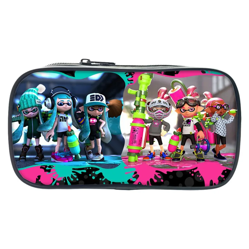 3D чехол для карандашей с принтом из аниме игры Splatoon 2 Женский макияжа дорожные