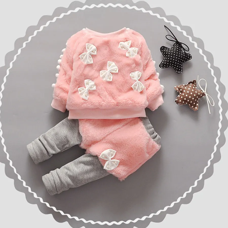

Girls with Two Sets of Winter Fleece Baby Children Children Sweater Cute Baby Suit Coat for Girls Clothes Windbreaker