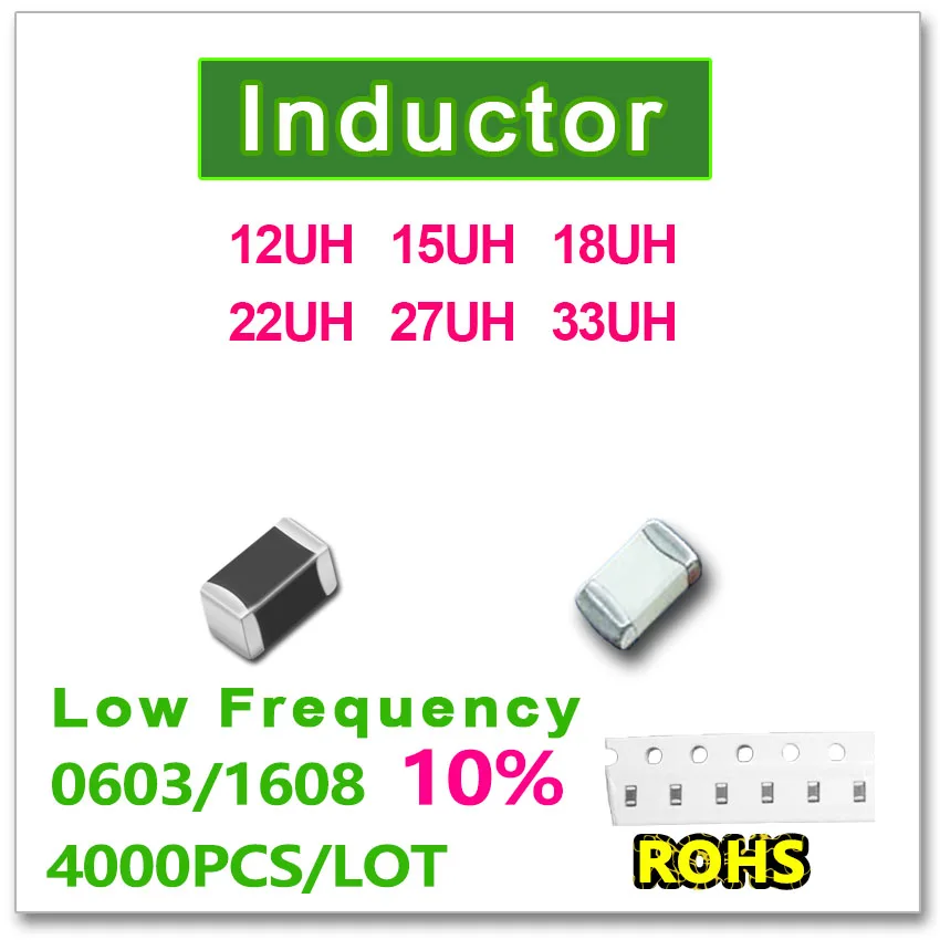 JASNPROSMA 0603 1608 4000PCS SMD Multilayer Low Frequency Inductor 10