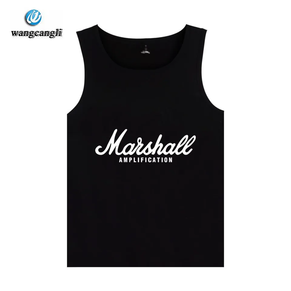 Marshall tank top men fitness sleeveless shirt Amplification Guitar
