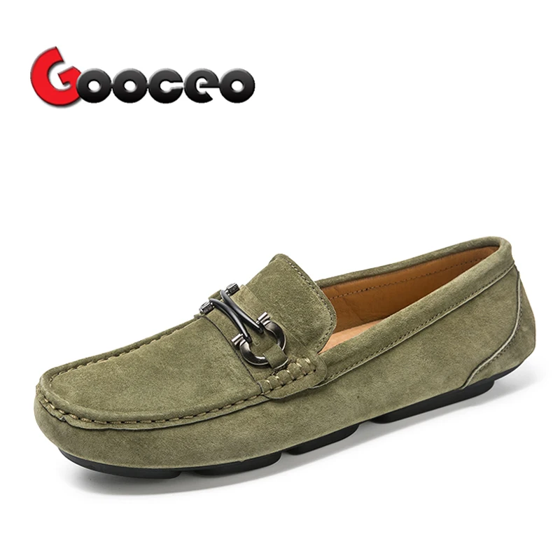 

Men' Flats Driving Doug Shoes Loafers Moccasins Low-top Slip-On For Men Spring Suede Leather Casual Nubuck Handmade Leisure