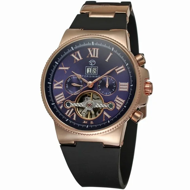 

FORSINING Brand Automatic Watch Mens Luxury Mechanical Tourbillon Wristwatch For Military + Gift Box