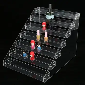 

1 Pc 2-7layers Removable Rack Acrylic Clear Nail Polish Cosmetic Varnish Display Stand Holder Manicure Tool Organizer Storage