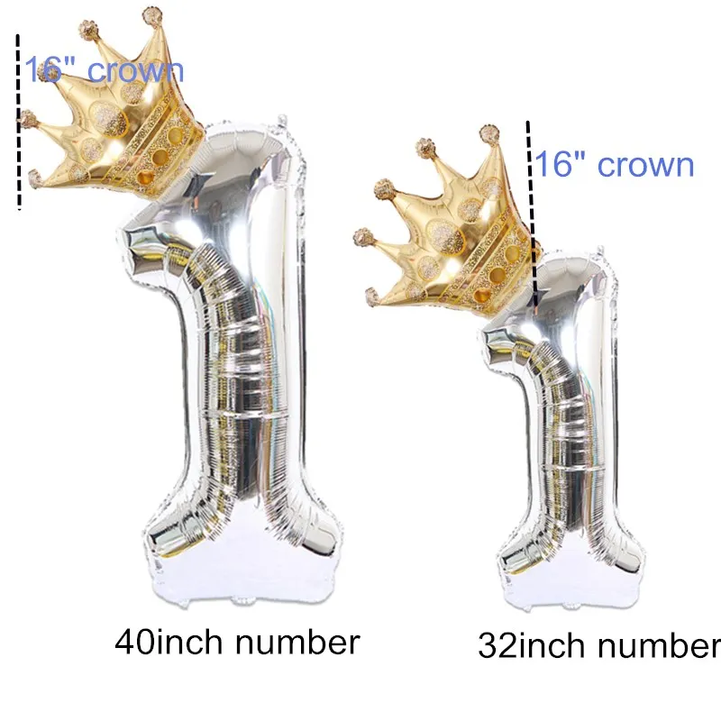2 шт покрытые серебром 32 дюймов номер Фольга воздушные шары цифры Воздушный баллон детское День рождения и надписью «Wild One» Украшения рисунок Decoracao Coroa Globos