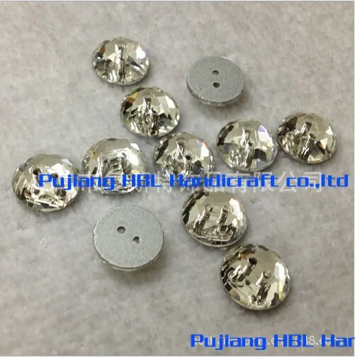 10 мм 12 мм 14 мм Круглый пришить стразы clear color bling crystal flatback Кнопки Швейные с двумя отверстиями ручной работы аксессуары