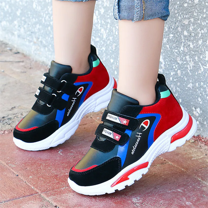

2019 Spring New Brand Kids Shoes Boys Sneakers Handmade Slip On Boys Shoes Girls Sneakers Casual Sports Children Shoes