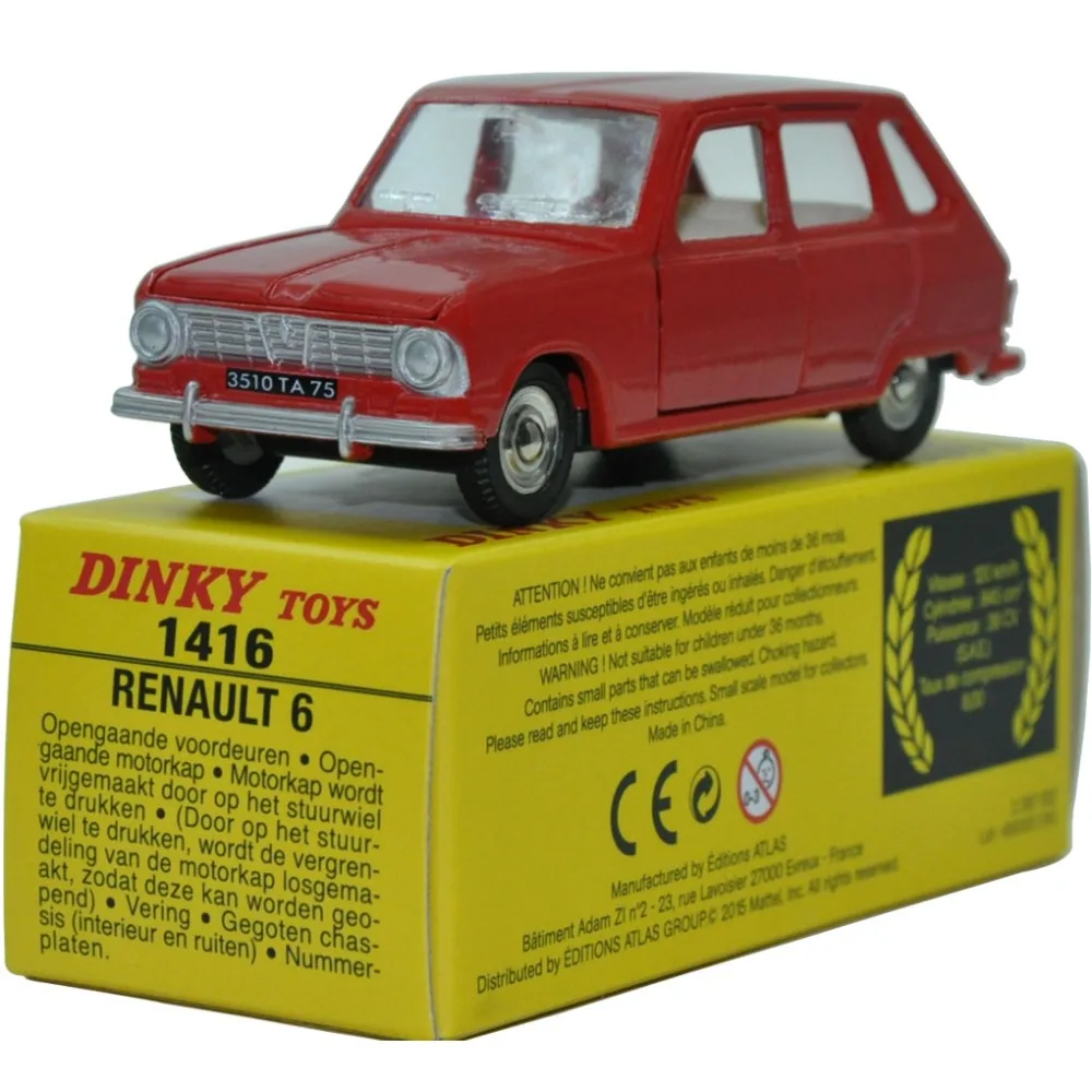 Dinky игрушечные лошадки Атлас миниатюры 1416 RENAULT 6 литья под давлением сплав металла Точная имитация эксклюзивный модель автомобиля