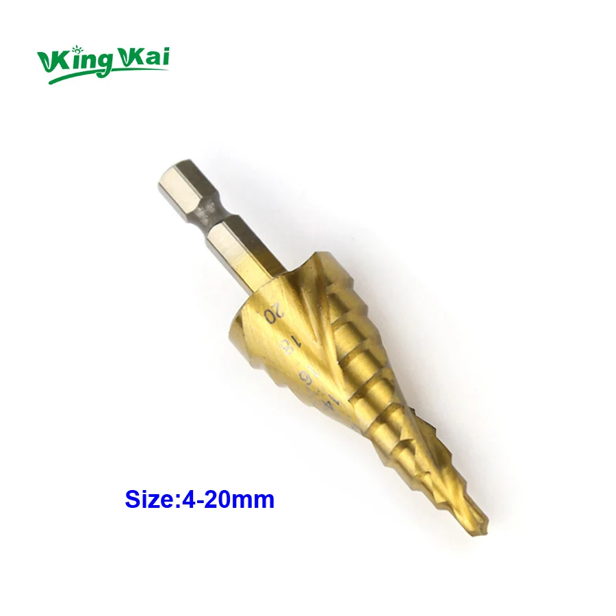 HSS4241 Spiral Center Step Drill Bit Solid Carbide Mini Drill Accessories Titanium Step Drill Bit-005