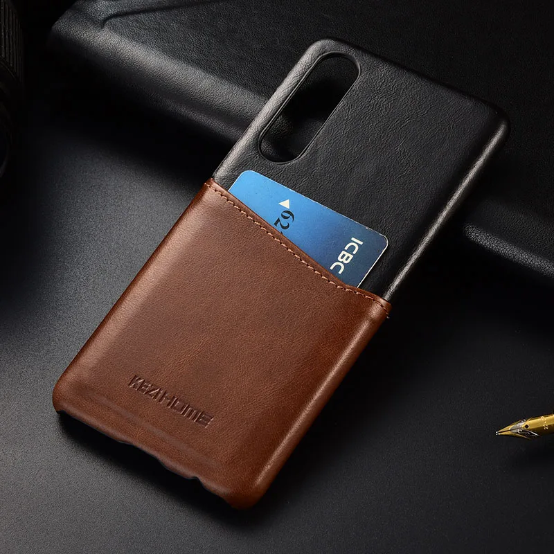 Чехол для Huawei P30 KEZiHOME два цвета натуральная кожа жесткая задняя крышка p30 с