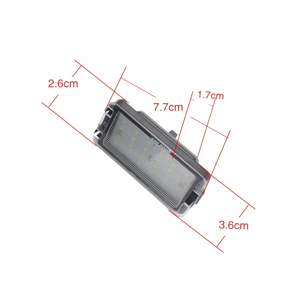 ANGRONG 2x для сиденья светодиодный светильник номерного знака комплект белый Altea Cordoba Ibiza Leon светодиодный o(CA236