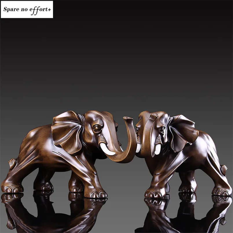 

Mascot Sculpture a Pair of Elephant Statue Home Decoration Accessories Elephant Sculpture Busniess Gifts Decoracion Ornaments