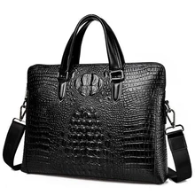 New Arrive Classic Men Bag Brand High Quality Leather Handbag Luxury Alligator Men’s Travel Crossbody Bags Laptop Bag Briefcase