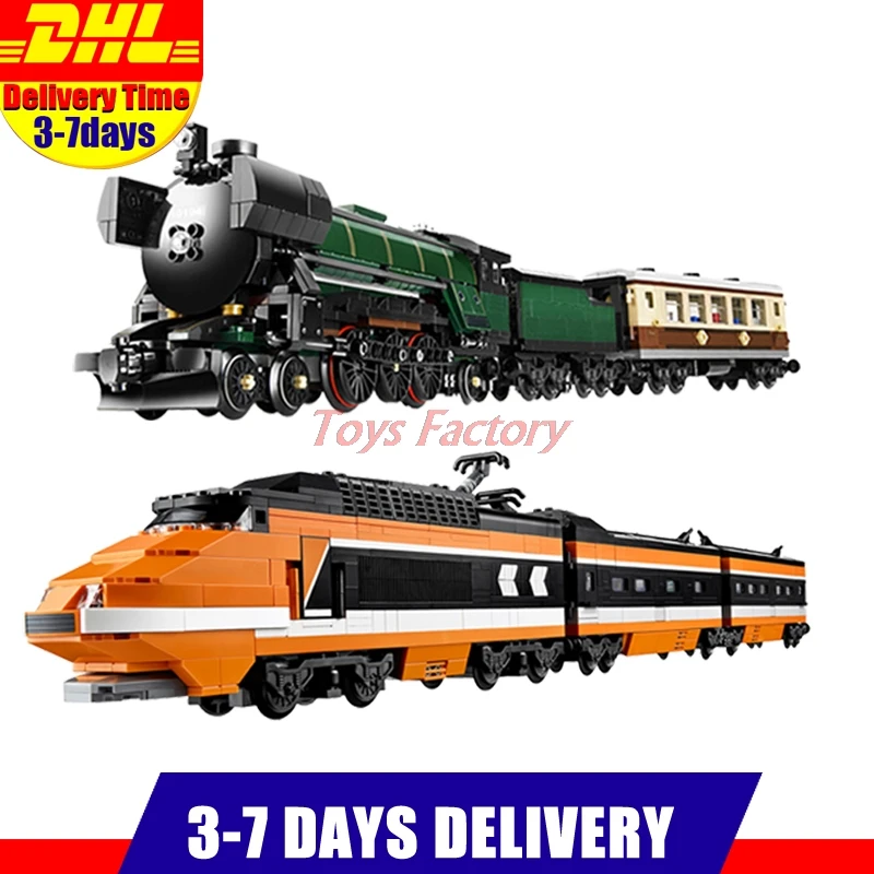 

LEPIN 21005 Emerald Night Train Expert +LEPIN 21007 The Horizon Express Train Model Building Blocks Bricks Set Clone 10233 10194