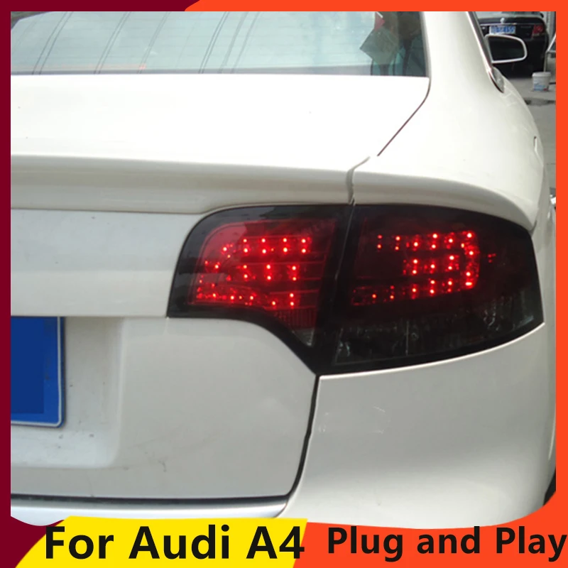 KOWELL автомобильный Стайлинг для AUDI A4L задних сигнальных огней, 2005-2008 для A4L светодиодный задний фонарь DRL+ тормоз+ Парк+ сигнал светодиодный свет