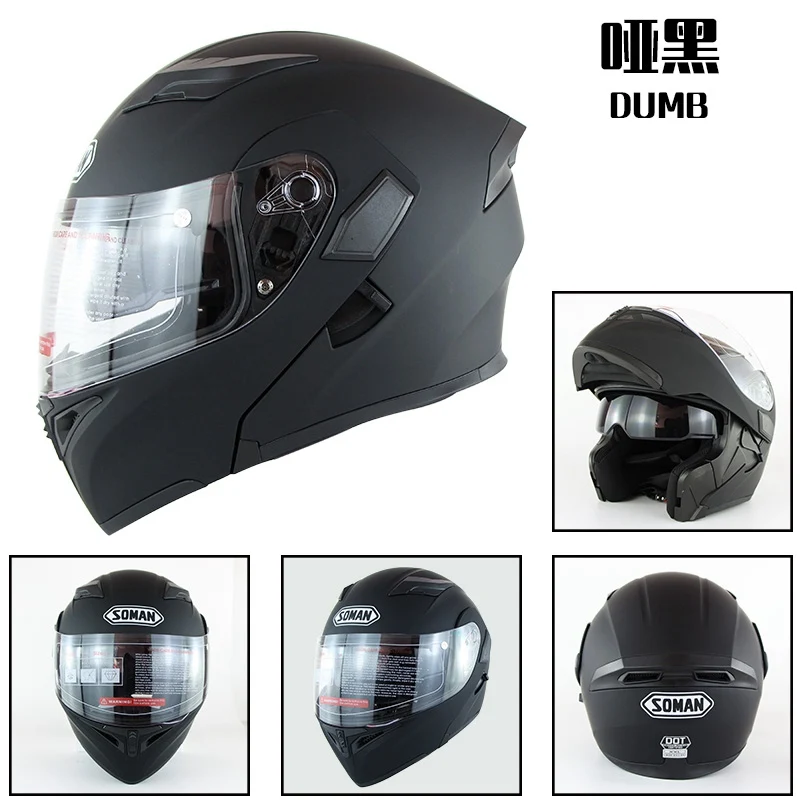 

Free shipping!! Motorcycle helmet, double lens, face helmet, four seasons riding cross-country helmet safety helmet soman955