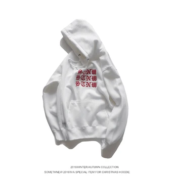 

harajuku Print Gothic Letter Hoodie Men White Christmas Sweatshirt Solid Mens Hoodies Jacket Cotton Autumn Winter hoody moleton