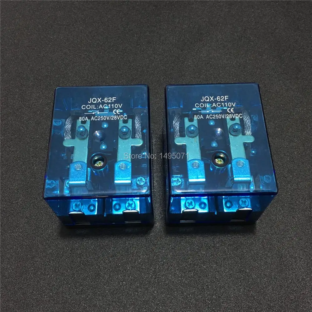1pcs JQX-62F 2Z 80A DC 12V High Power Relay Electromagnetic Relays DPDT 2NO 2NC