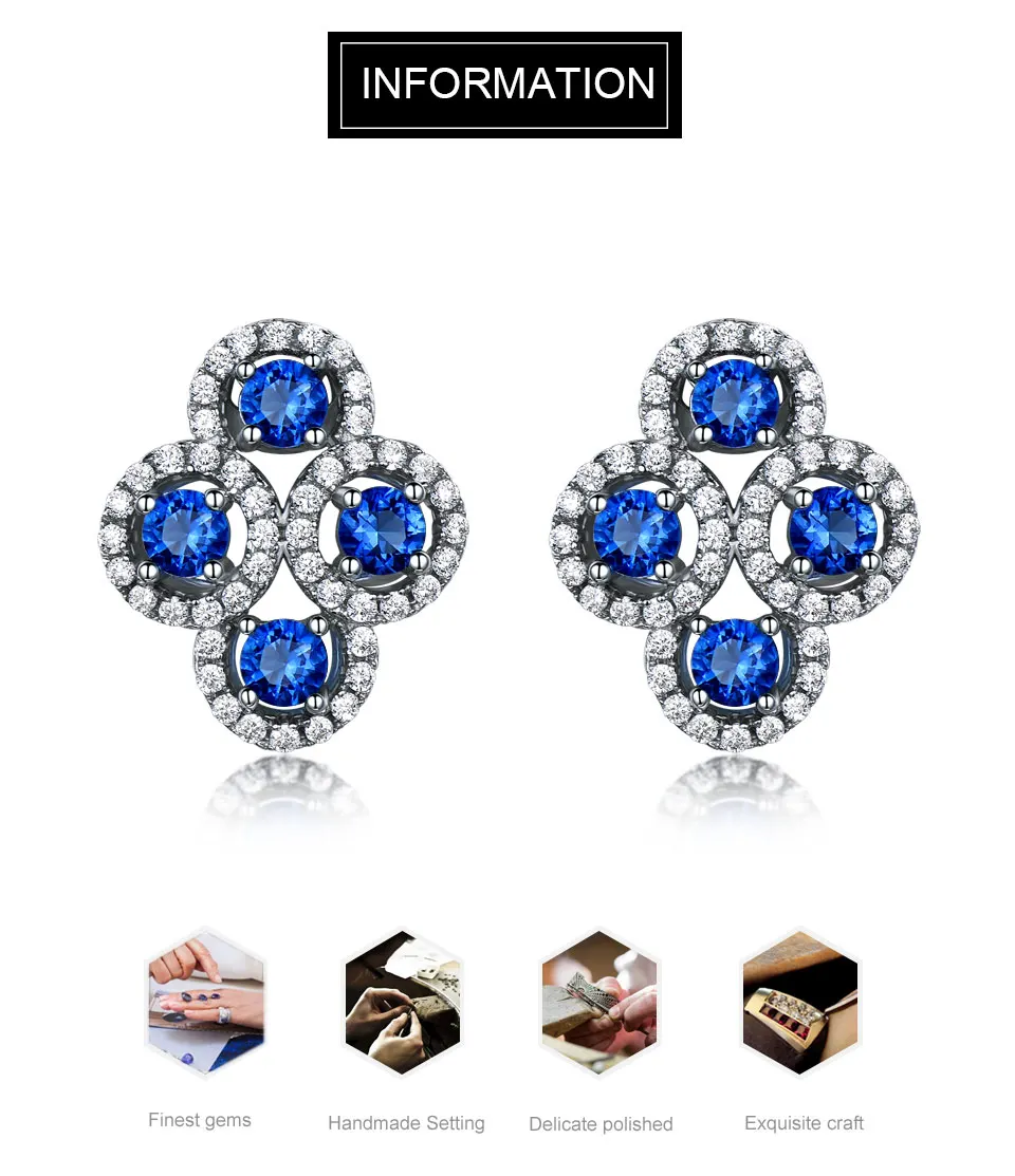 sapphire stud earrings for women fin jewelry (1)