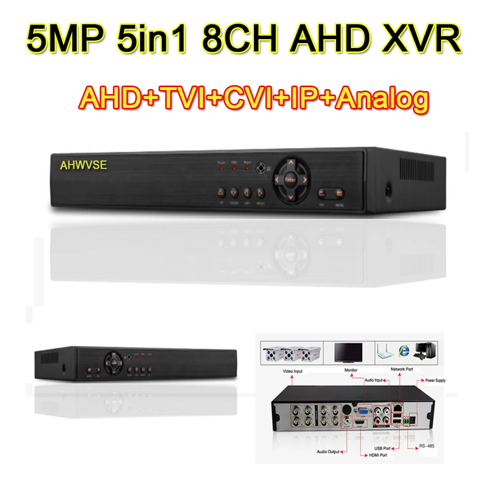 4CH 8CH 5MP 4MP 2MP 1MP 1080 P 5in1 XVR AHD DVR NVR TVI CVI IP видео Регистраторы 4 канала 8 канальный сетевой
