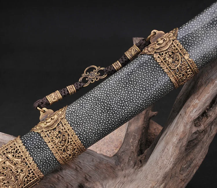 Китайские мечи ручной работы настоящие медь острая кожа глина|craft|craft claycraft sword |