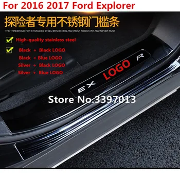 

High quality stainless steel inside external Scuff Plate/Door Sill For 2016 2017 Ford Explorer Samurai Car styling