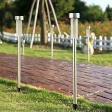 Нержавеющая сталь компактная лампа на солнечной батарее наружная газонная лампа украшения двора садовый светильник заземляющий штекер светодиодный потолочный светильник