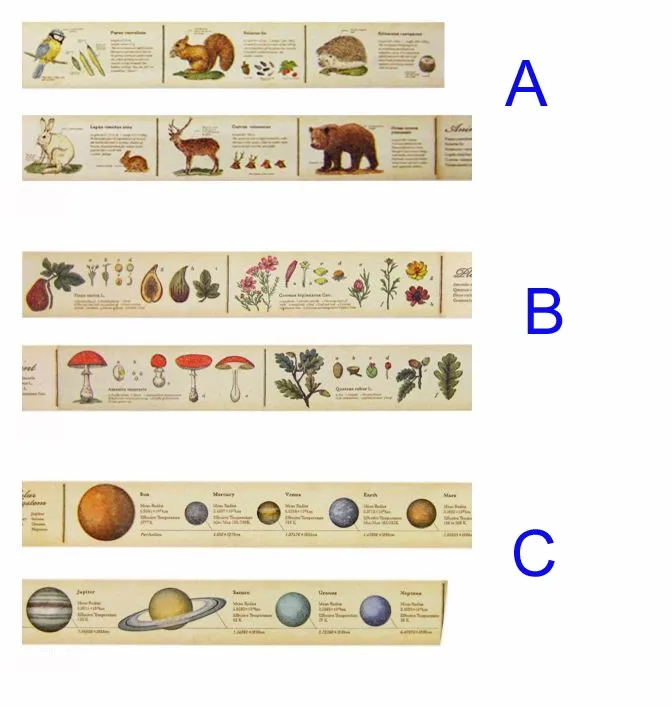 MT EX серия Маскировочная лента животные растения минералы солнечная система цифры васи лента Япония