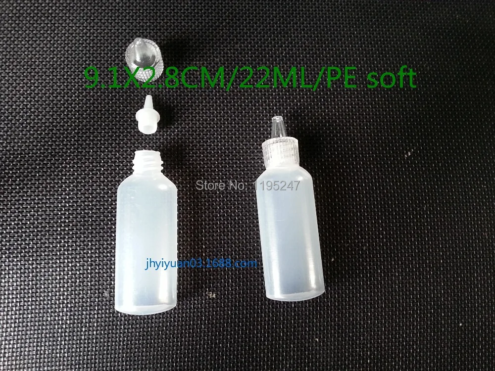 100PCS/LOT.Refillable Bottles,22ML glue bottle,Soft squeezable,Paint