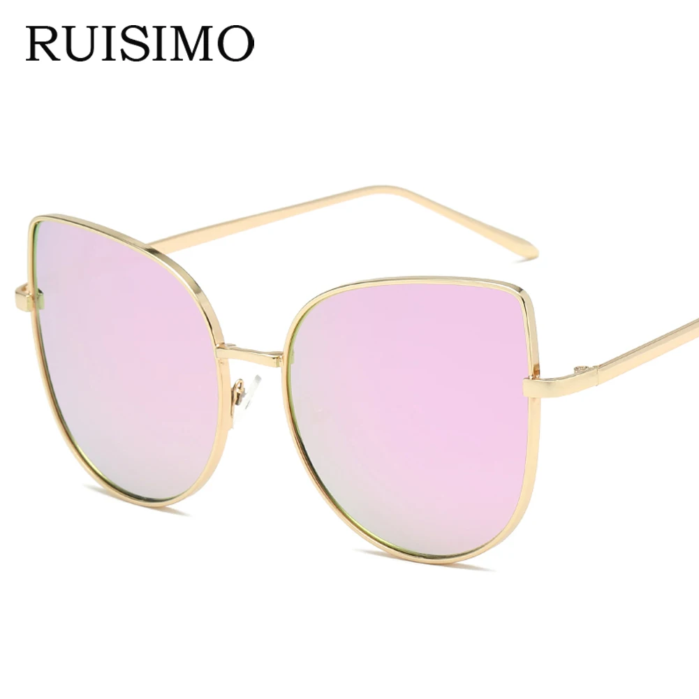 

RUISIMO Cat Eye Sunglasses Oversize Women Metal Brand Designer Fashion eyewear Female ladies sun glasses sunglasses for women