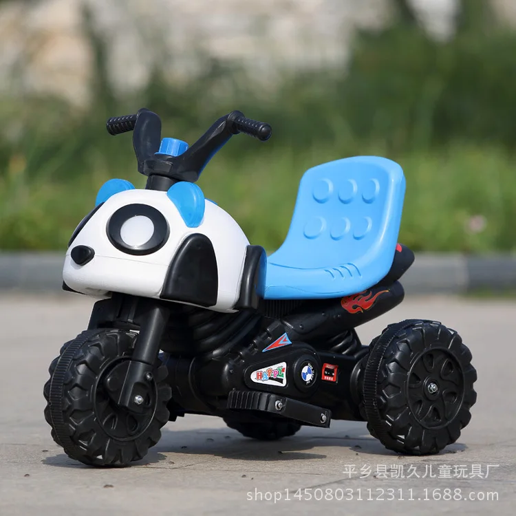 

Children electric motor car battery electric tricycle baby panda paragraph can sit factory direct one generation
