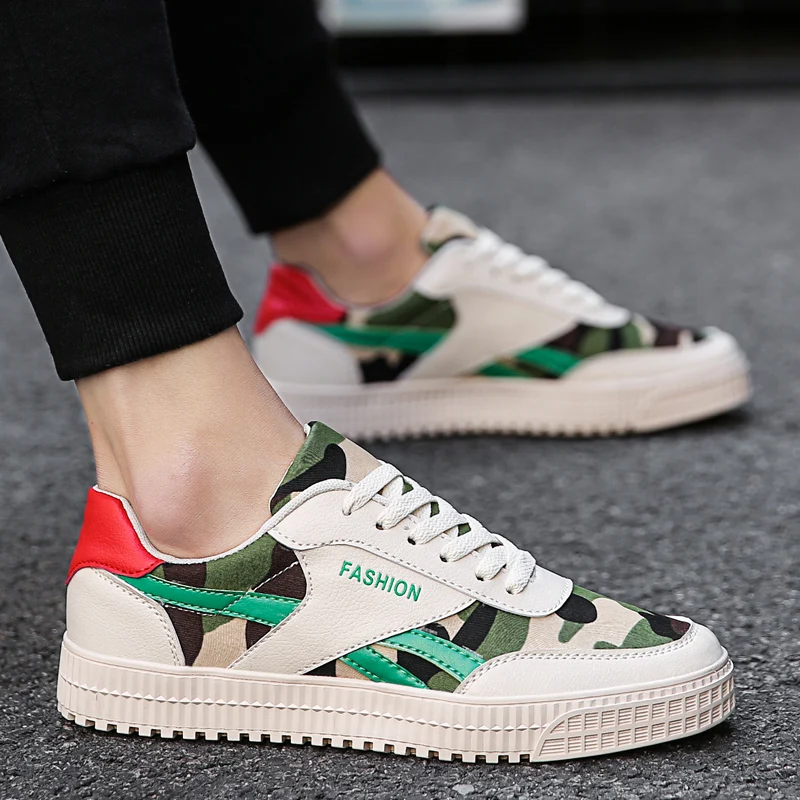 

Men Vulcanized Shoes 2019 New Spring Summer Fashion Lace-up Comfort Leisure Shoes Male Flats High Quality Brand Walking Sneakers