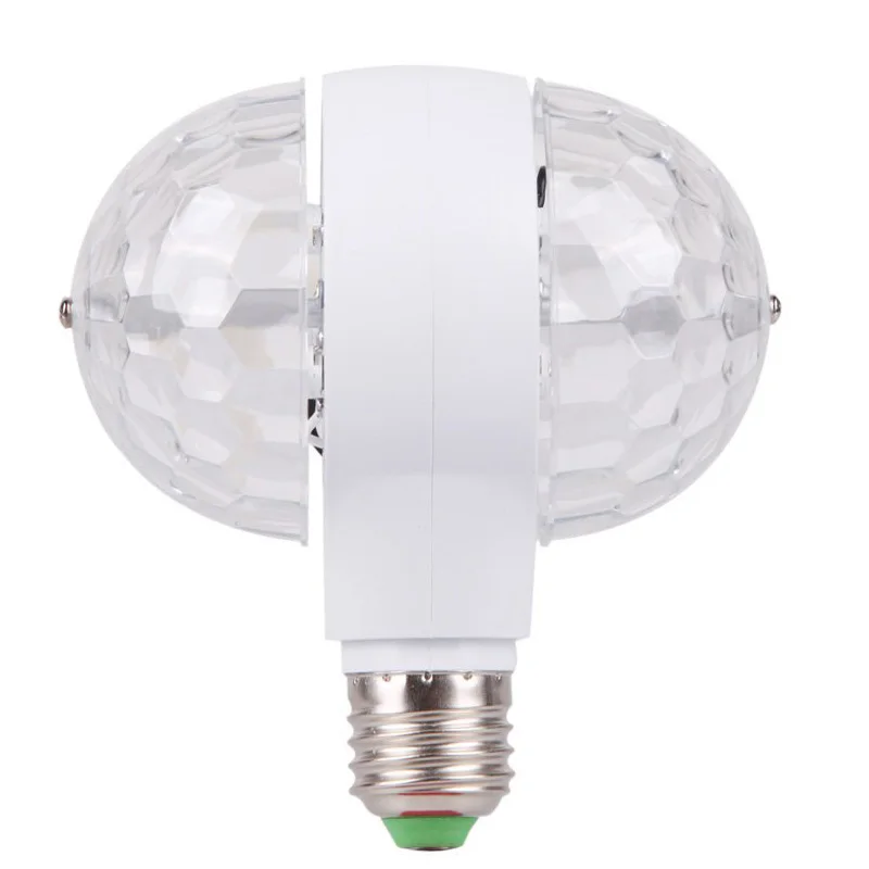 

Crystal LED RGB E27 6W Double Head Magic Stage Lighting Beacon Light for Party (E27)
