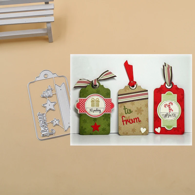 

Rectangle label Metal Cutting Dies Stencils for DIY Scrapbook Photo Album Paper Card Decorative Craft Embossing Die new 2019