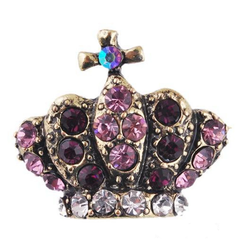 Rinhoo Gold Crown Brooch Prince Crown Brooch For women wedding jewelry