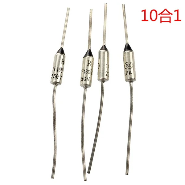

IMC Hot 10 Pcs Circuit Cut Off TF 160 Celsius 250V 10A Temperature Thermal Fuses