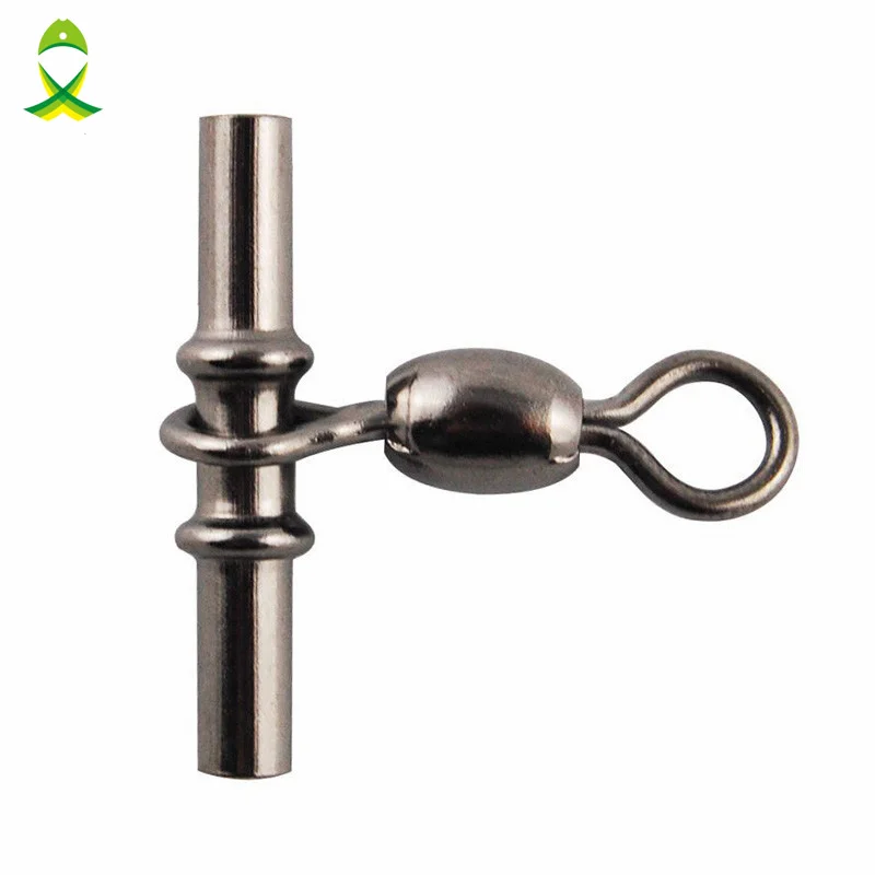 

JSM 50pcs Cross Line Crane Fishing Swivel Brass With Black Nickle Fishing Cross-line Crane Swivels Connector Size 1 2 3 1/0 2/0