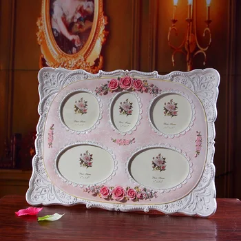 

European rural porous frame, resin rose furnishing articles, creative decorations wholesale