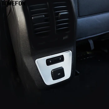 

TOMEFON For Ford KUGA Escape 2017 Rear Cigarette Lighter Power Panel Trim Cover Stickers Auto Interior Accessories