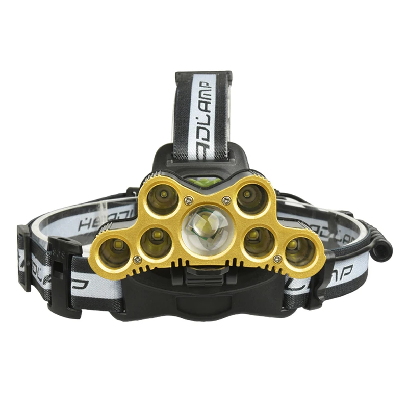 

High Power 9 Head XML T6 LED Headlamp Rechargeable Head Light Flashlight Torch Lamp Fishing Light Torch