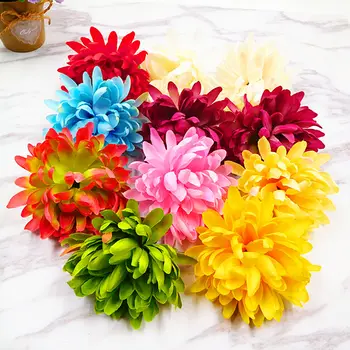 

10 PCS (7cm/dot) artificial silk chrysanthemum flower head/wedding decoration fake flower wreath gift box collage