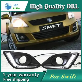 

Free shipping !12V 6000k LED DRL Daytime running light case for Suzuki Swift fog lamp frame Fog light Car styling