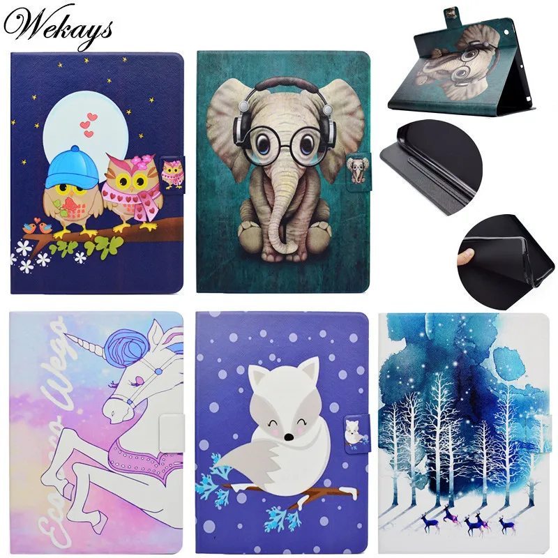

Wekays For Apple IPad 4 3 2 Cartoon Unicorn PU Leather Flip Case sFor Coque IPad2 IPad3 IPad4 Tablet Cover Cases For IPad 2 3 4